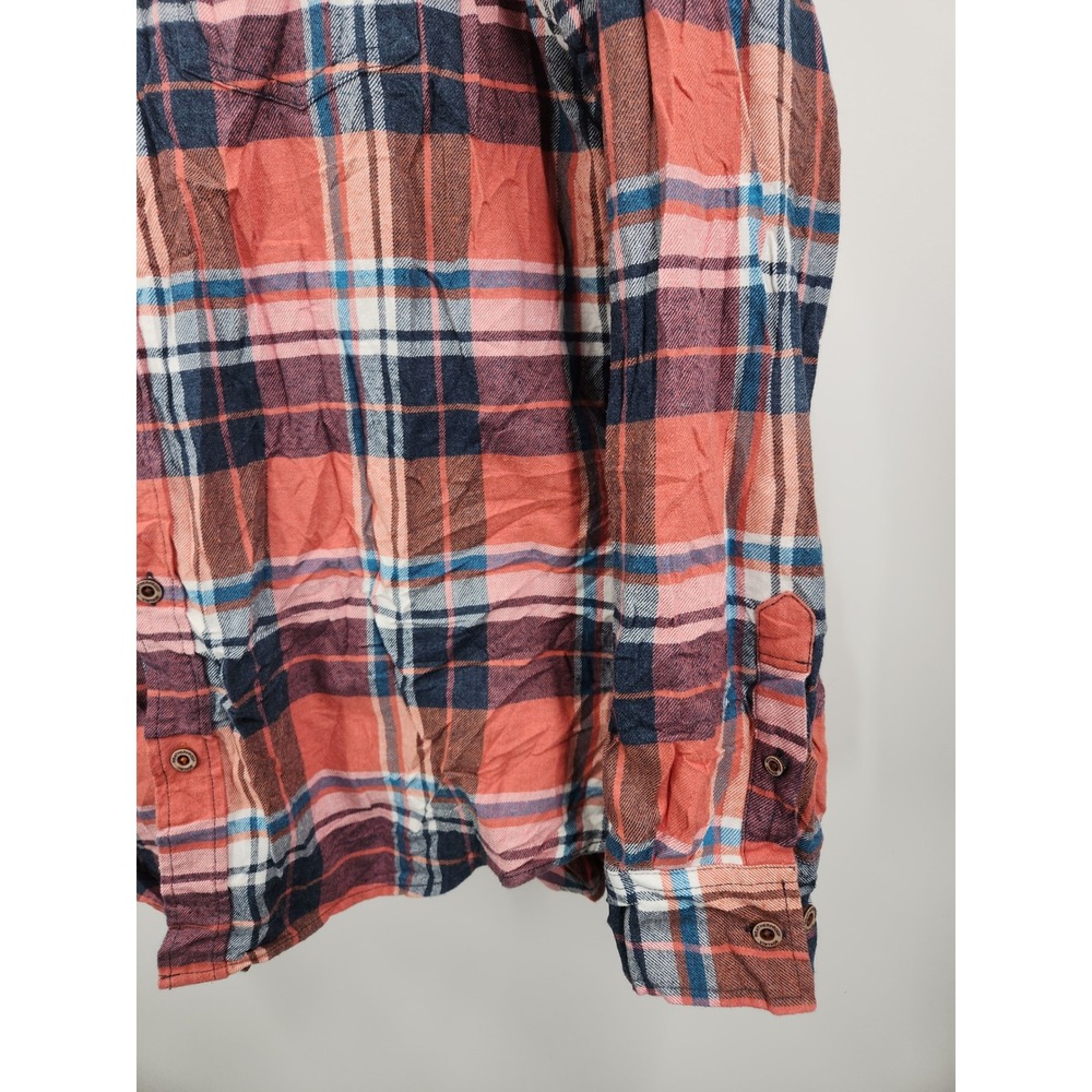 Weatherproof Mens Plaid Flannel Shirt XL Long Sleeve Button Up Casual - Picture 5 of 6